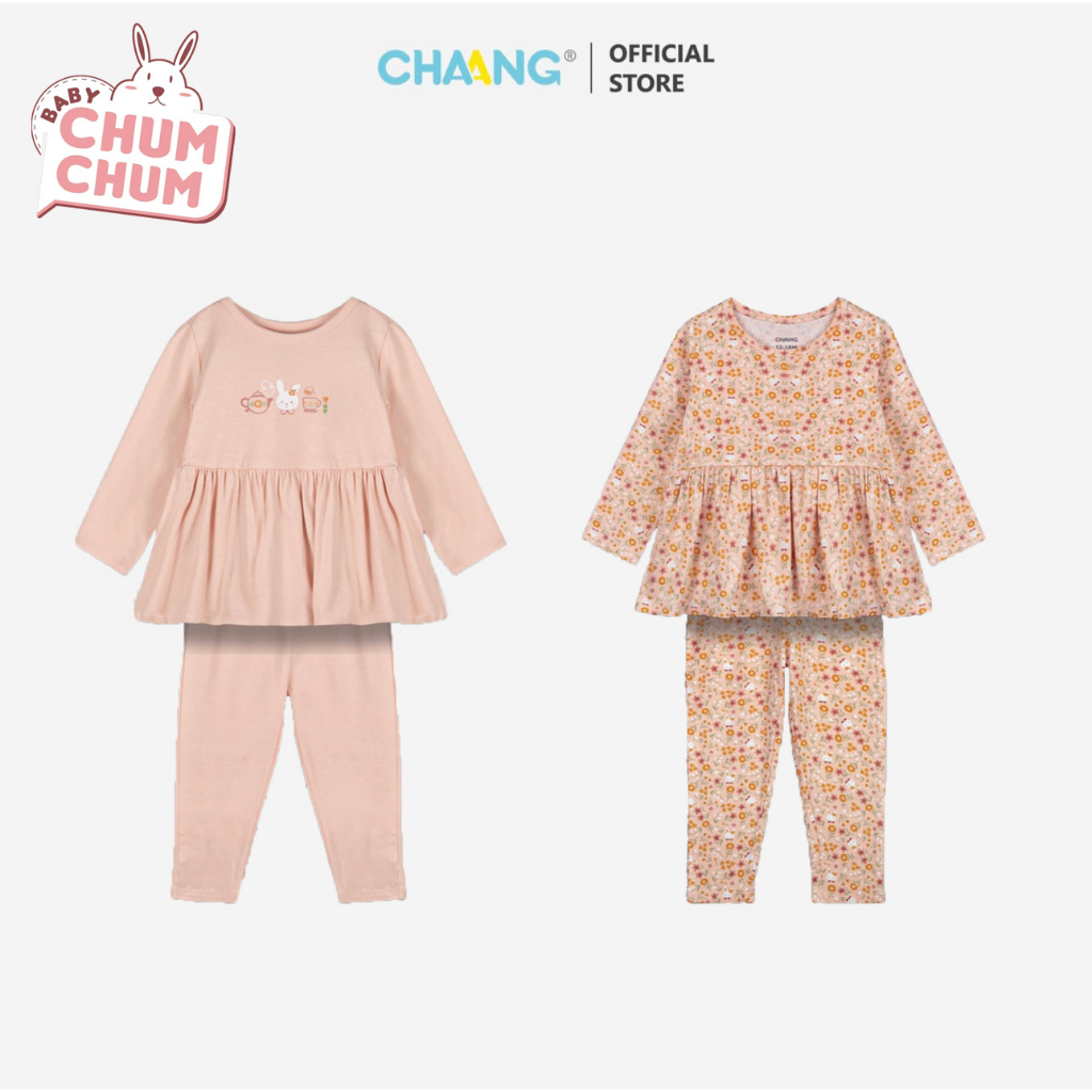 Bộ Dài Tay Babydoll Park Bé Gái CHAANG AW22D10