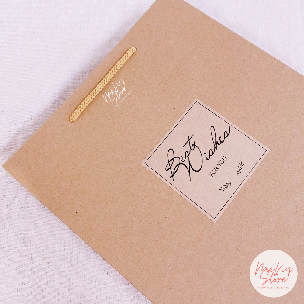 Túi giấy đựng quà tặng Kraft phong cách Vintage có quai xách loại dày nhiều kích cỡ