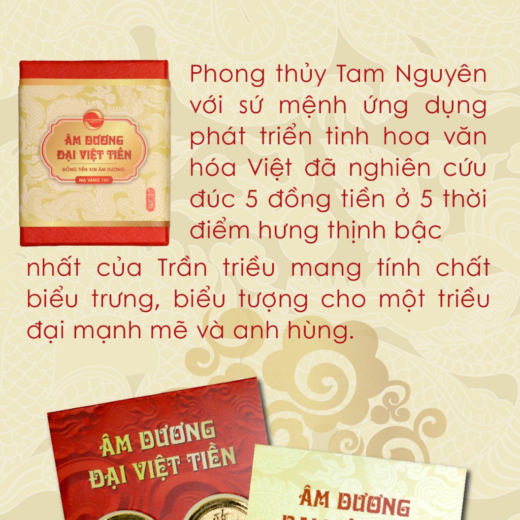 Âm Dương Đại Việt T.iền mạ vàng - Phong Thủy Tam Nguyên - Xu âm dương, đồng xu chiêu tài