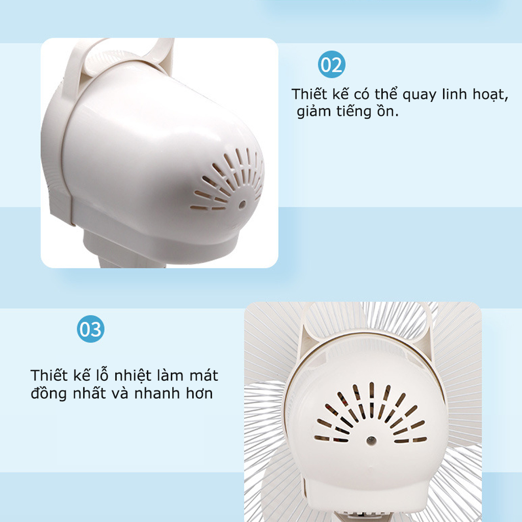 Quạt tích điện sạc năng lượng mặt trời sạc điện quạt để bàn để sàn tích hợp cổng sạc điện thoại mất điện không lo nóng