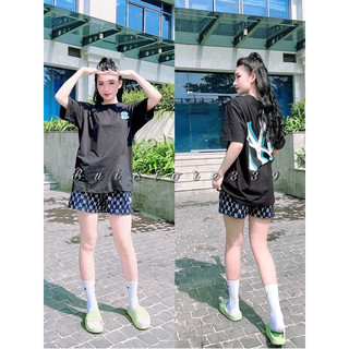Áo thun mlb cao cấp, form rộng logo ny basic