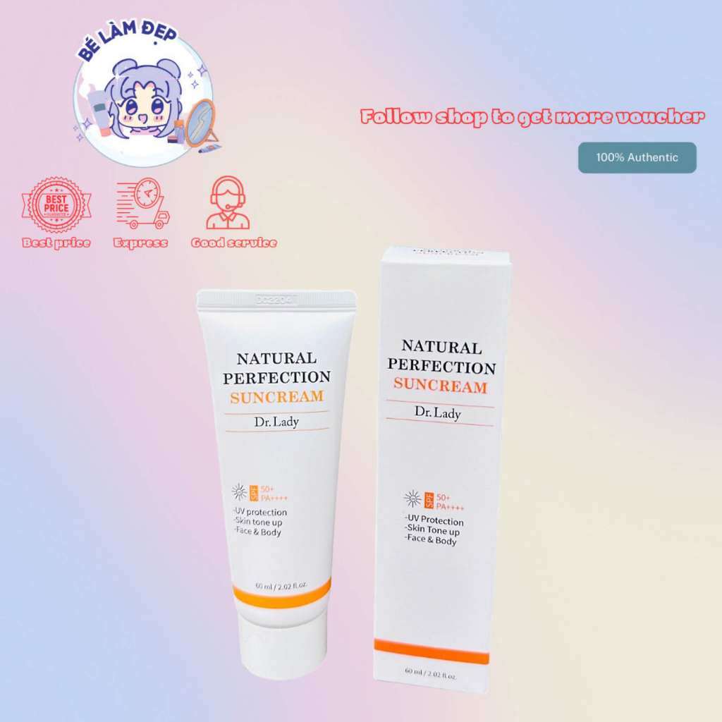 Kem Chống Nắng Vật Lý Nâng Tone Dr. Lady Suncream - 60ml