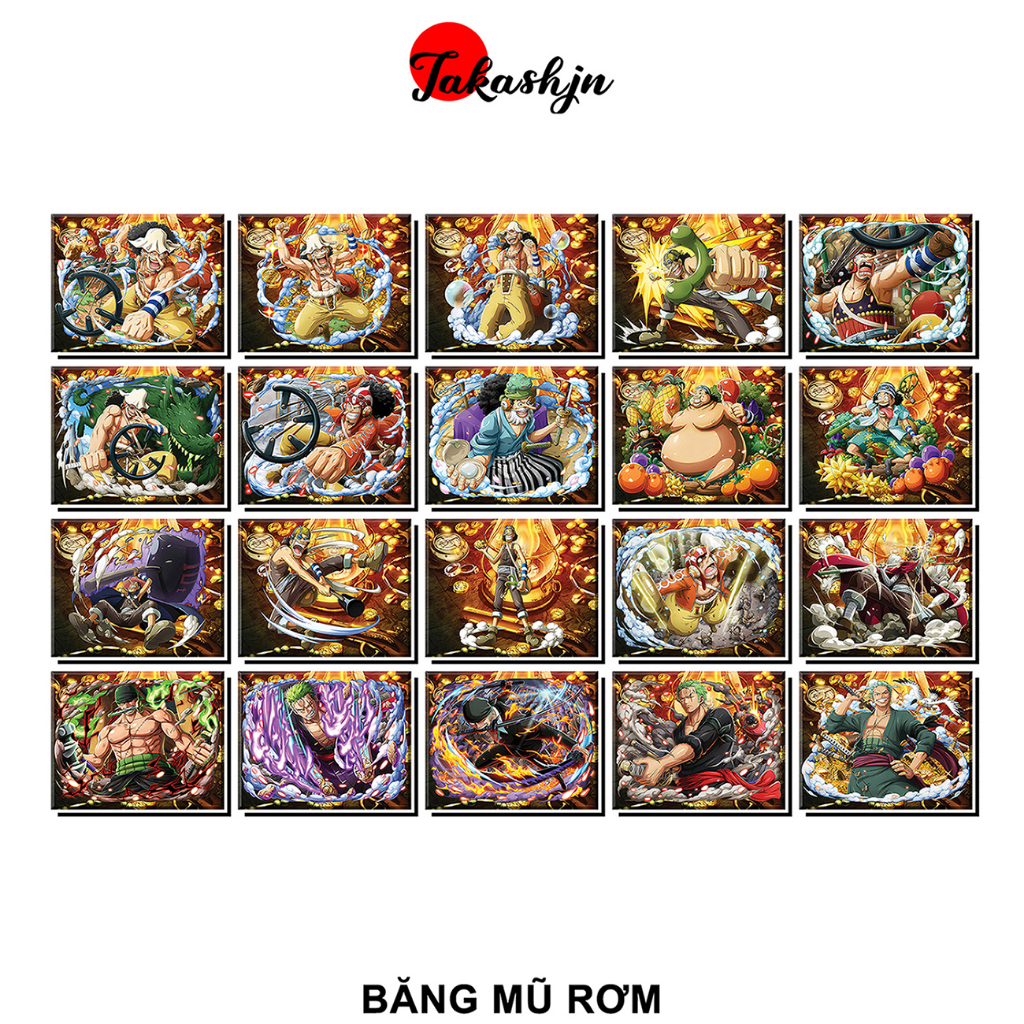 [Độc Quyền Phản Quang 7 Màu] - Phần 23 - Thẻ Bài One Piece - Băng Mũ Rơm