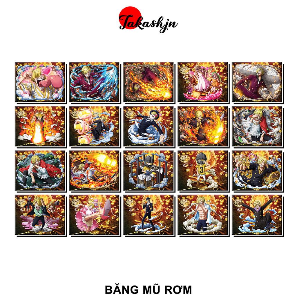 [Độc Quyền Phản Quang 7 Màu] - Phần 23 - Thẻ Bài One Piece - Băng Mũ Rơm