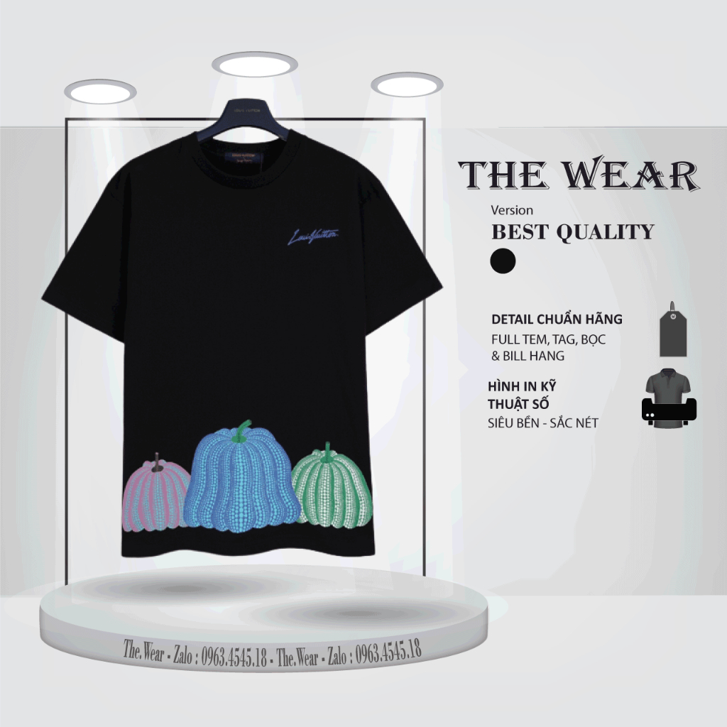 Áo thun LV Áo Louis Vuiton in họa tiết Trái Bí Vải Cotton 100% The.Outer
