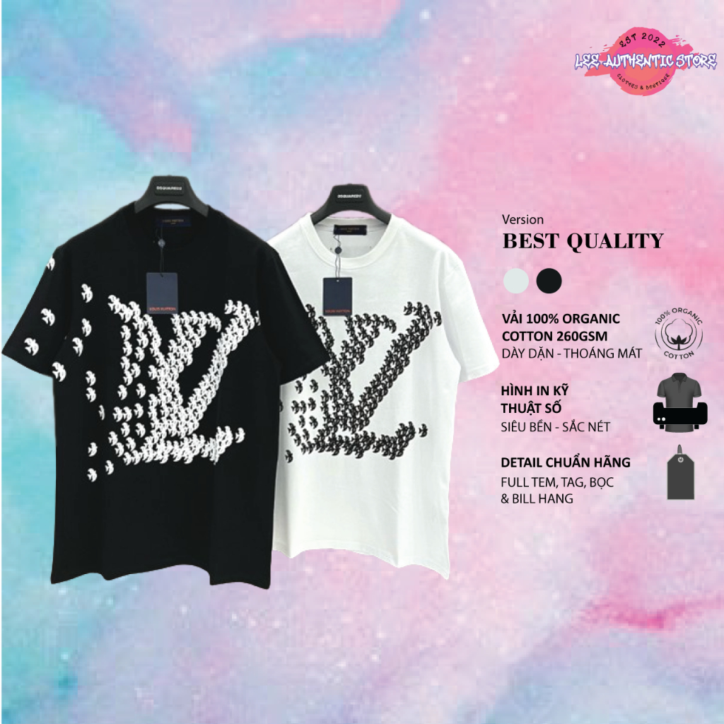 Áo Thun ,Phông Louis Vuiton Bird Siêu Cấp Vải Cotton100% Chuẩn Chi tiết Hãng