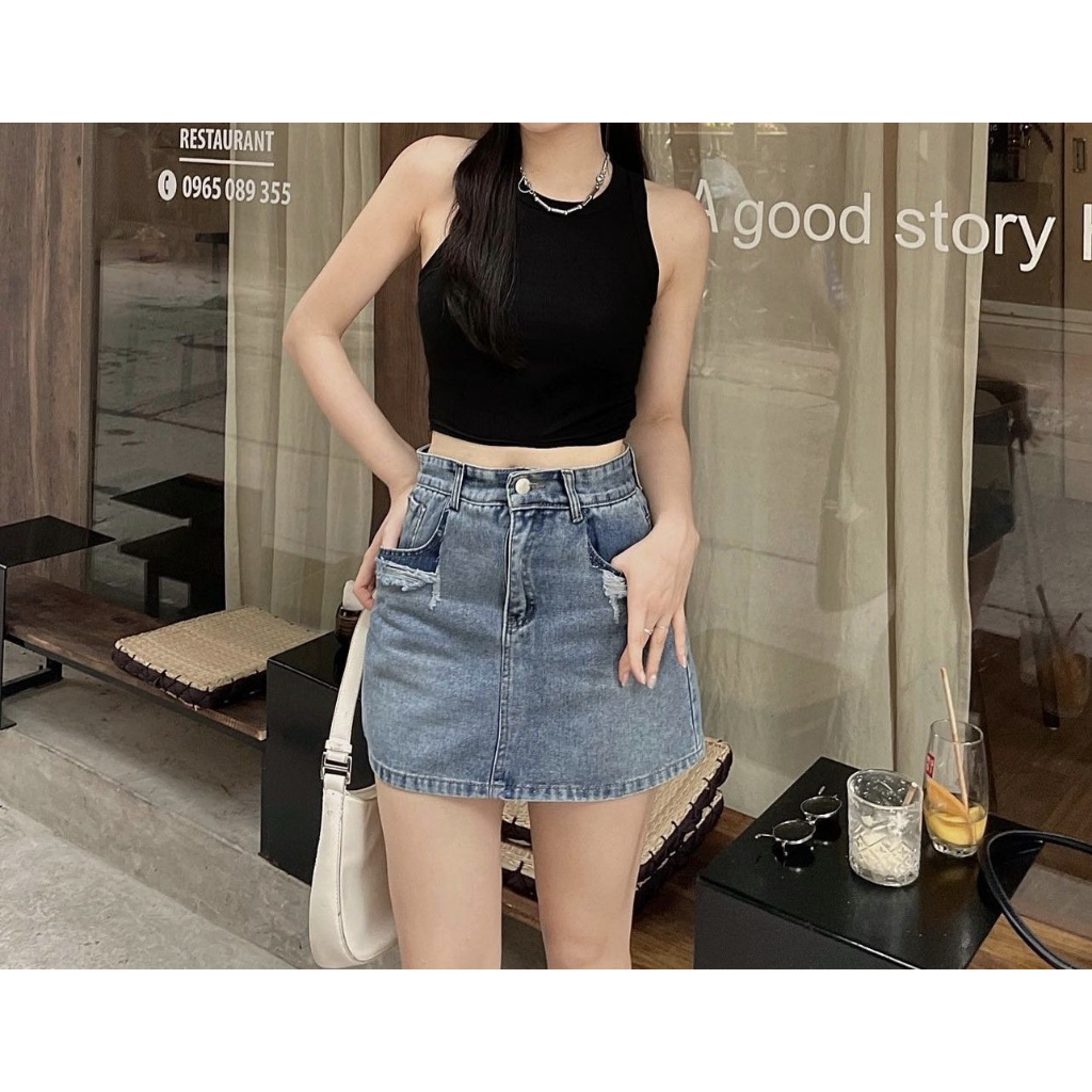 Chân váy jean dáng ngắn có lót cá tính 247store_CV7109_P11K1