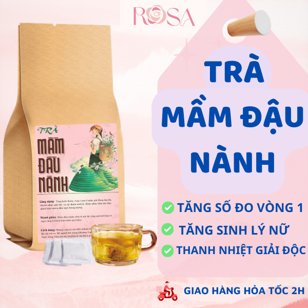 Trà mầm đậu nành hỗ trợ tăng kích thước vòng một giữ dáng đẹp da giúp thanh nhiệt giải độc tốt cho sinh lý nữ