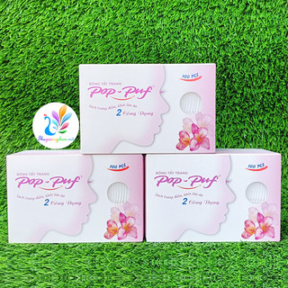 Bông tẩy trang pop-puf hộp 100 miếng