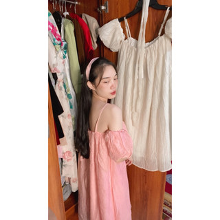 Đầm Tơ Bồng Rớt Vai
