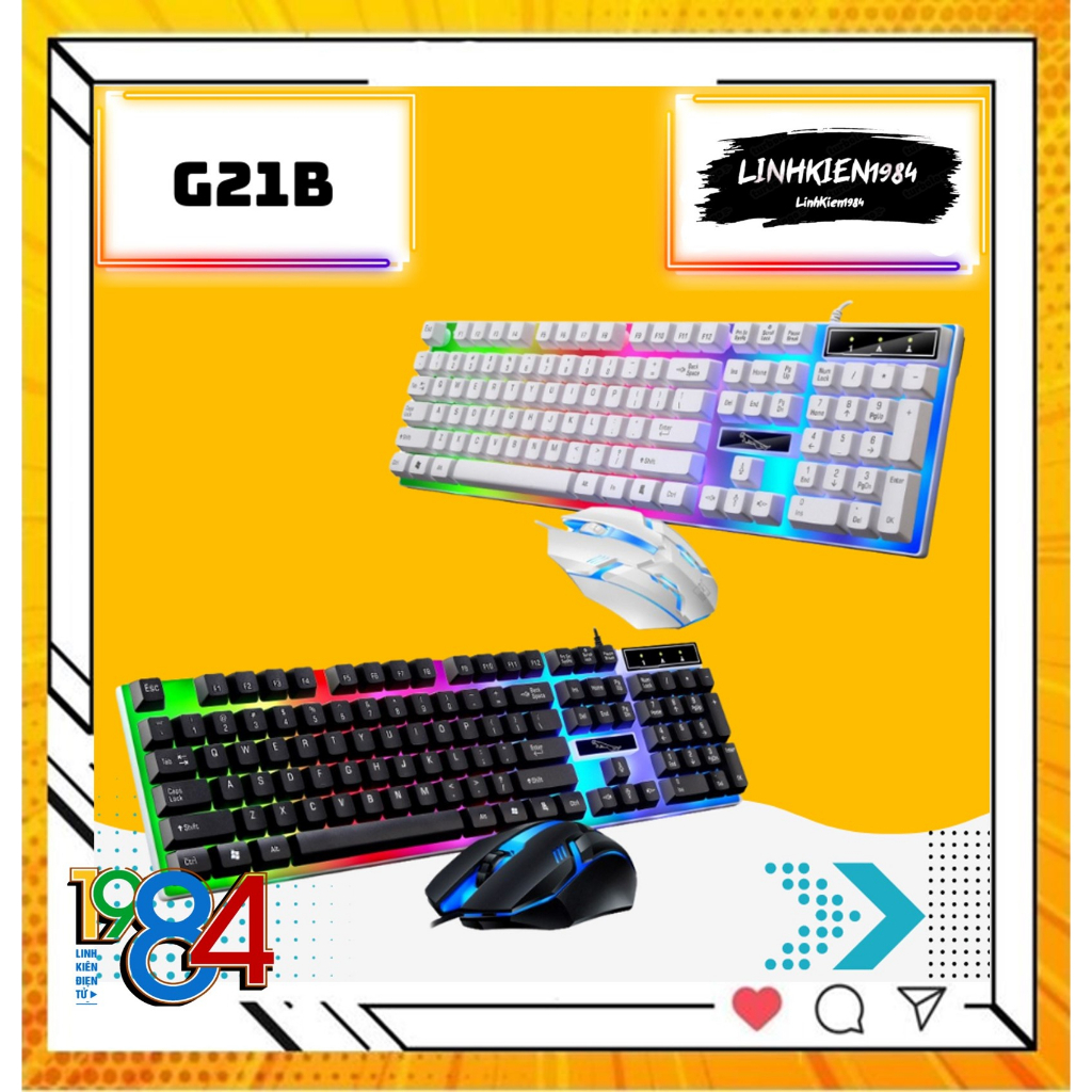 Bộ bàn phím và chuột G21B Game Led 7 màu