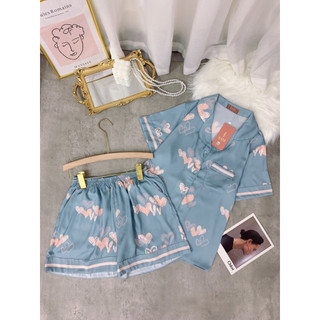 XẢ HÀNG Bộ ngủ lụa pijama Sam luxury