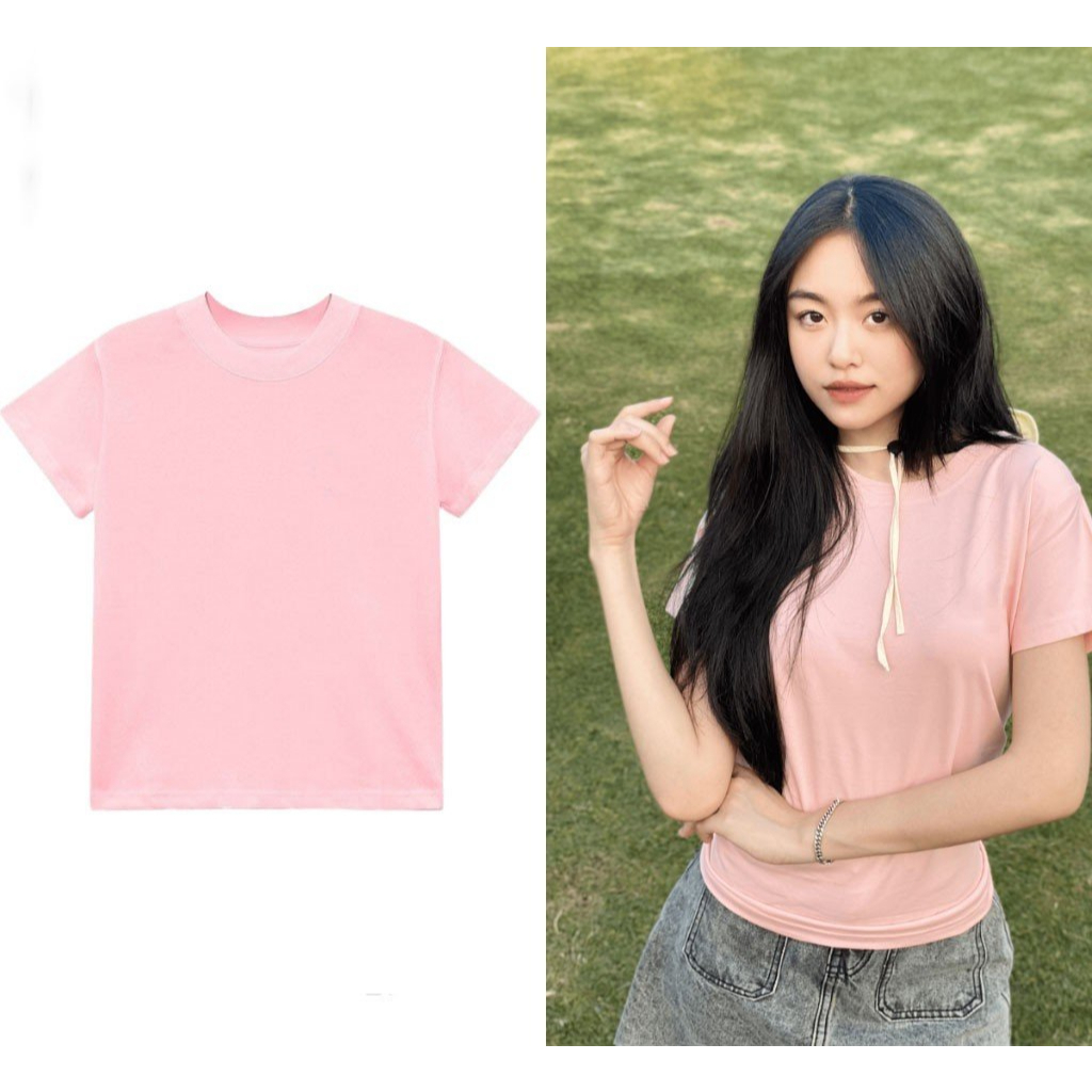 Áo baby tee Thun Phối Màu chất cotton 100% phông tay ngắn form unisex Brand chính hãng