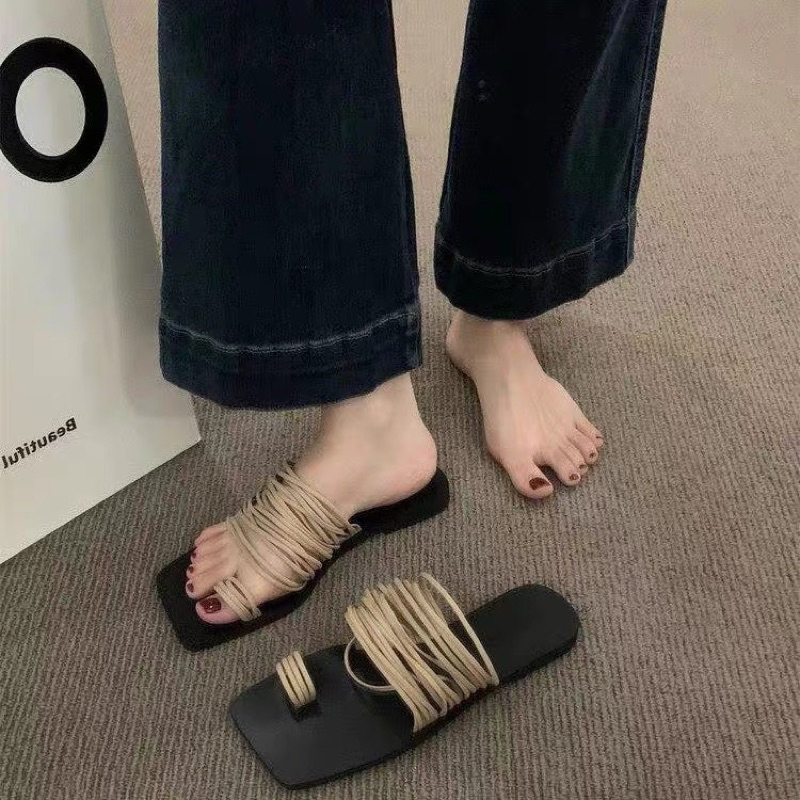 Dép sandal dây vintage phong cách Hàn Quốc (có ảnh thật)