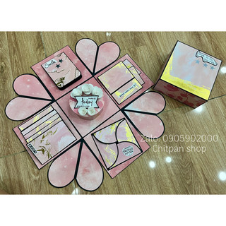 Hộp quà dán ảnh làm quà tặng- mẫu SHINY lấp lánh