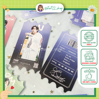 Ticket bts - vé răng cưa idol kpop bts jungkook rm v j-hope jin jimin suga