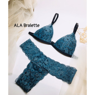 Đồ lót nữ gợi cảm màu xanh dương quần chữ T hàng thiết kế ALA BRALETTE