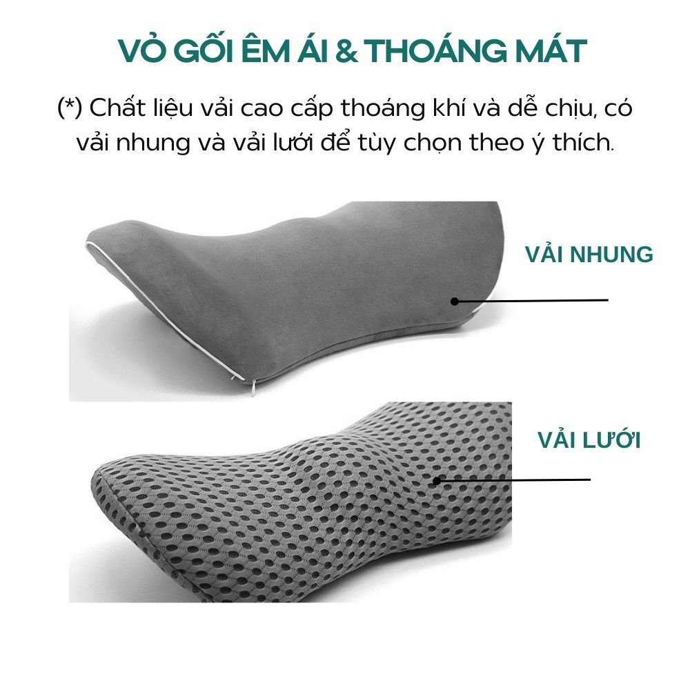 Gối kê lưng y tế chuyên dụng giúp giảm đau lưng cho người thoát vị đĩa đệm, phụ nữ mang thai