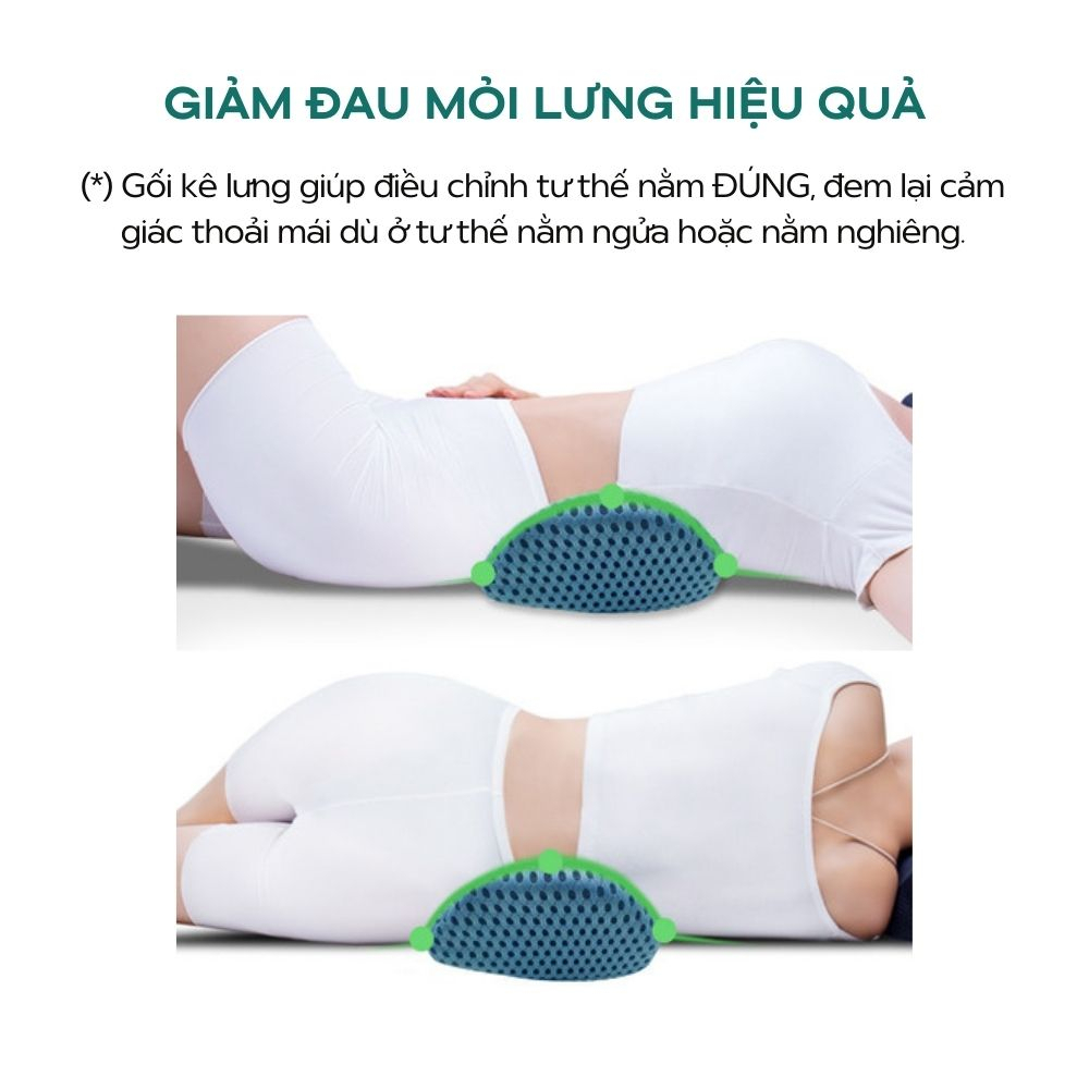 Gối kê lưng y tế chuyên dụng giúp giảm đau lưng cho người thoát vị đĩa đệm, phụ nữ mang thai