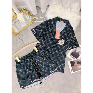 XẢ HÀNG Bộ ngủ lụa pijama Sam luxury