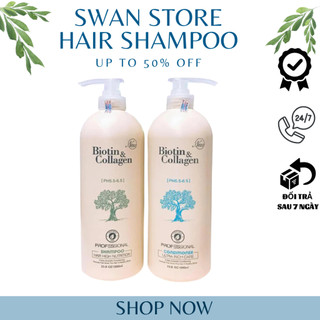 Dầu gội xả biotin collagen trắng 💖 chính hãng swan store
