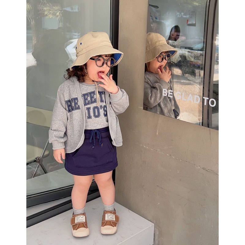 Mũ vành style bụi bặm du lịch cho bé