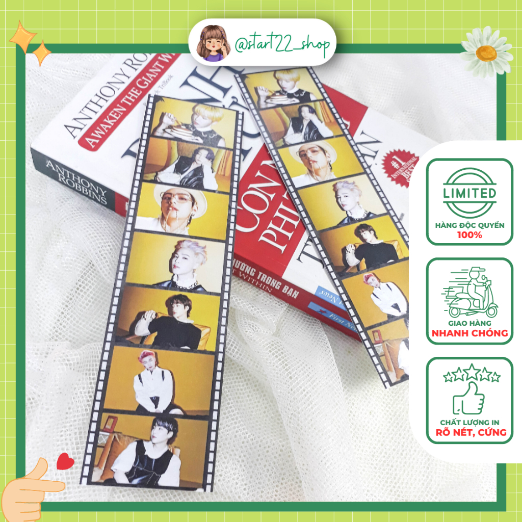 Mẫu mới bookmark BTS Butter dùng để kẹp sách, postcard dài trang trí phòng học siêu xinh start22_shop