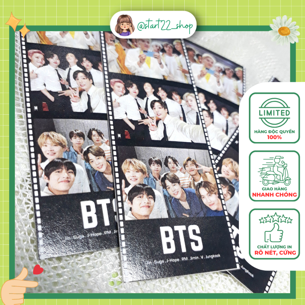 Set 10 bookmark BTS Selfie mini dùng để kẹp sách, trang trí phòng học, ốp điện thoại start22_shop