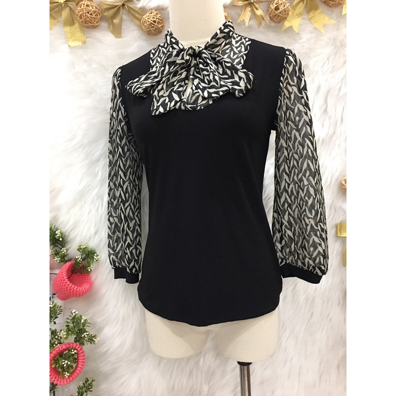 Áo Phom yếm thun phối voan 2 hand hiệu Claudia Richar-Size S M