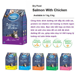 [8kg] Hạt Snappy Tom 8kg - Thức ăn hạt cho mèo Snappy Tom bao xá 8kg tiết kiệm - Topping cá khô