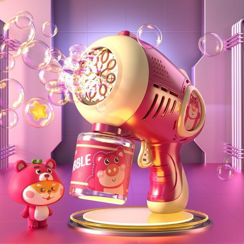 Súng Bắn Bong Bóng Gấu Dâu LOSTO [ĐỒ CHƠI HOẠT ĐỘNG CHO BÉ]