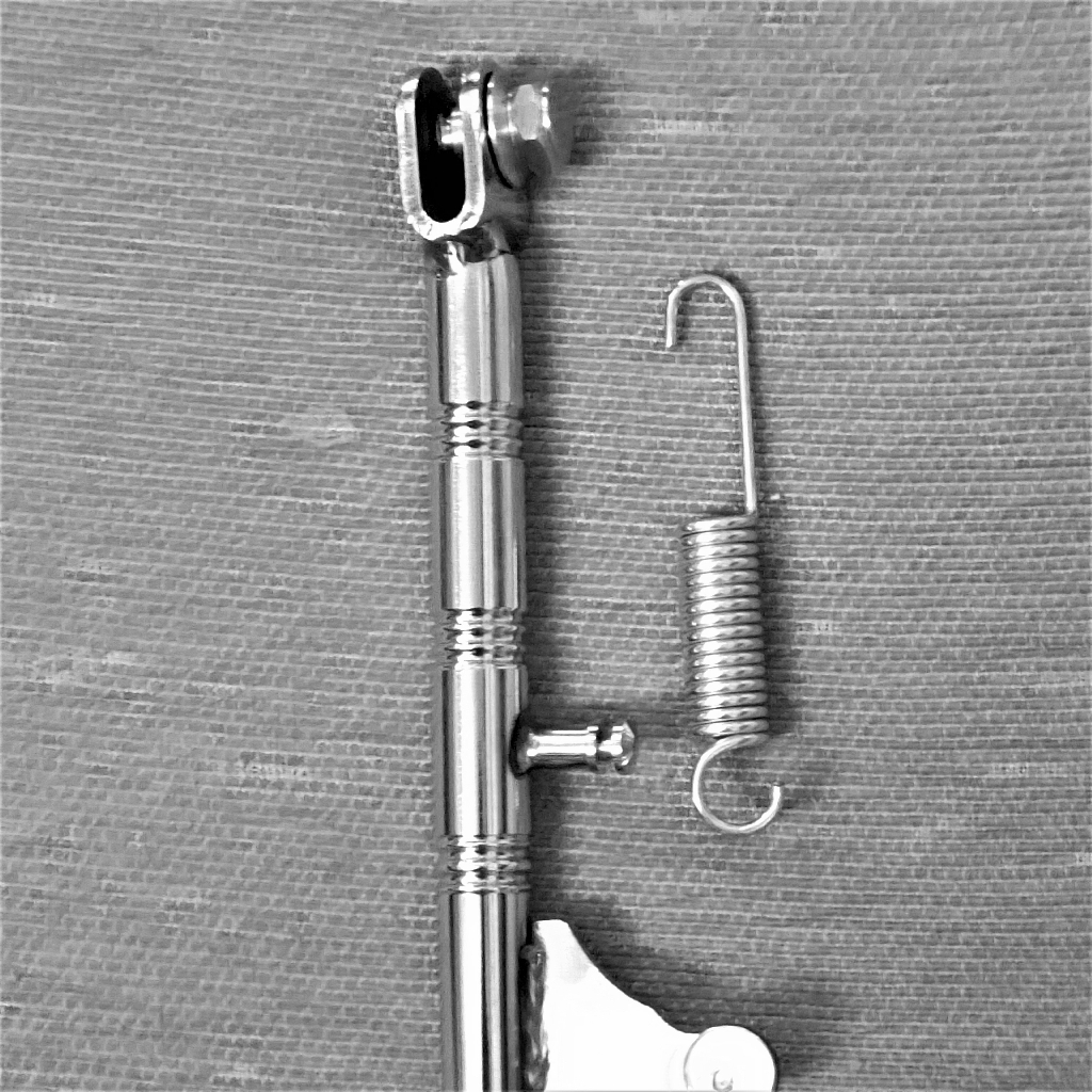 Chống nghiêng inox cho xe dream, 67, wave, cub, sirius, elegant dài 24 cm