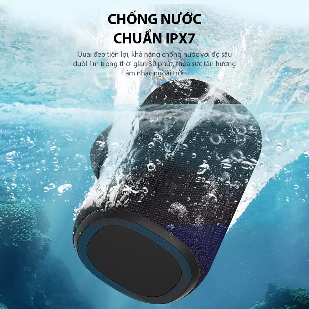 Loa Bluetooth 5.3 âm pass mạnh mẽ VIVAN VS50 Hi-Fi Công Suất 40W - Chống Nước IPX7