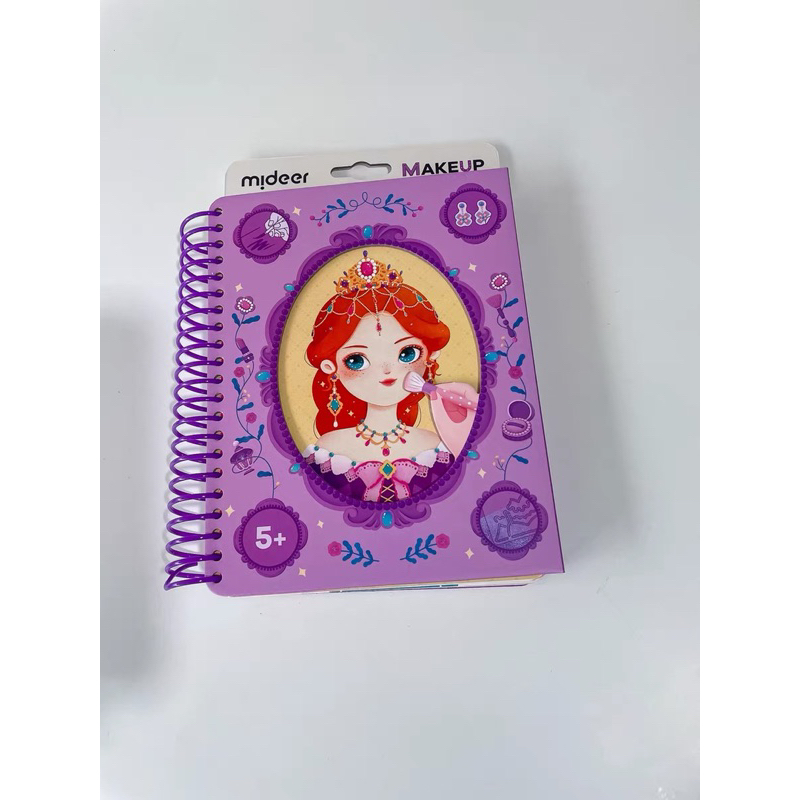 Mideer Make up manual Đồ chơi tranh tô vẽ cắt dán học trang điểm diy 3 mẫu cho các bé gái xinh xắn đáng yêu từ 3 tuổi