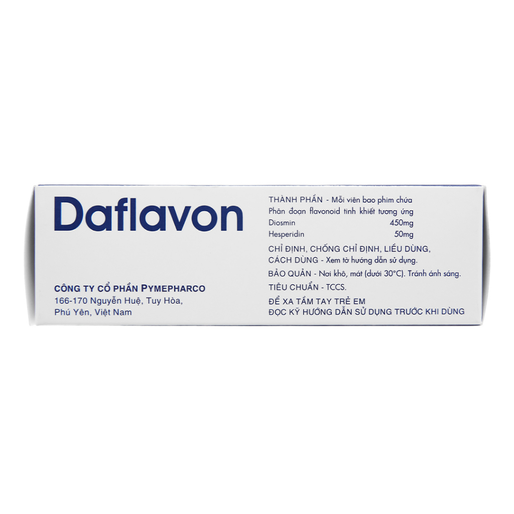 Daflavon hộp 4 vỉ x 15 viên   giúp tăng sức bền thành mạch cho người giãn tĩnh mạch chân , trĩ