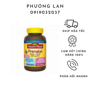 Vitamin bà bầu prenatal + dha 200mg nature made - 150v