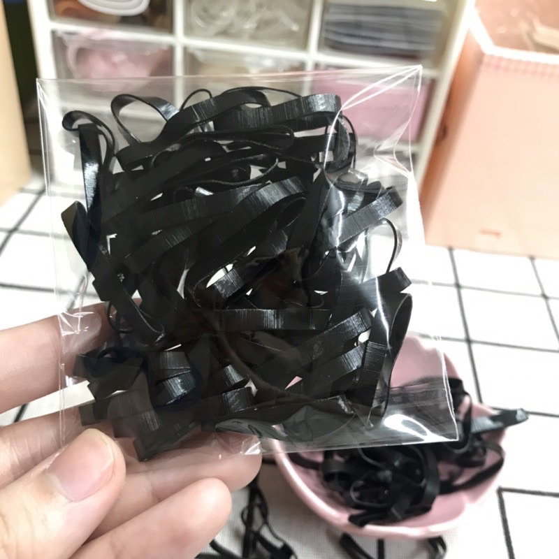 Dây chun đen buộc tóc cho bé