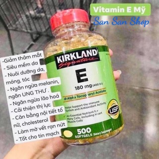 Viên uống vitamin e 500viên kirkland