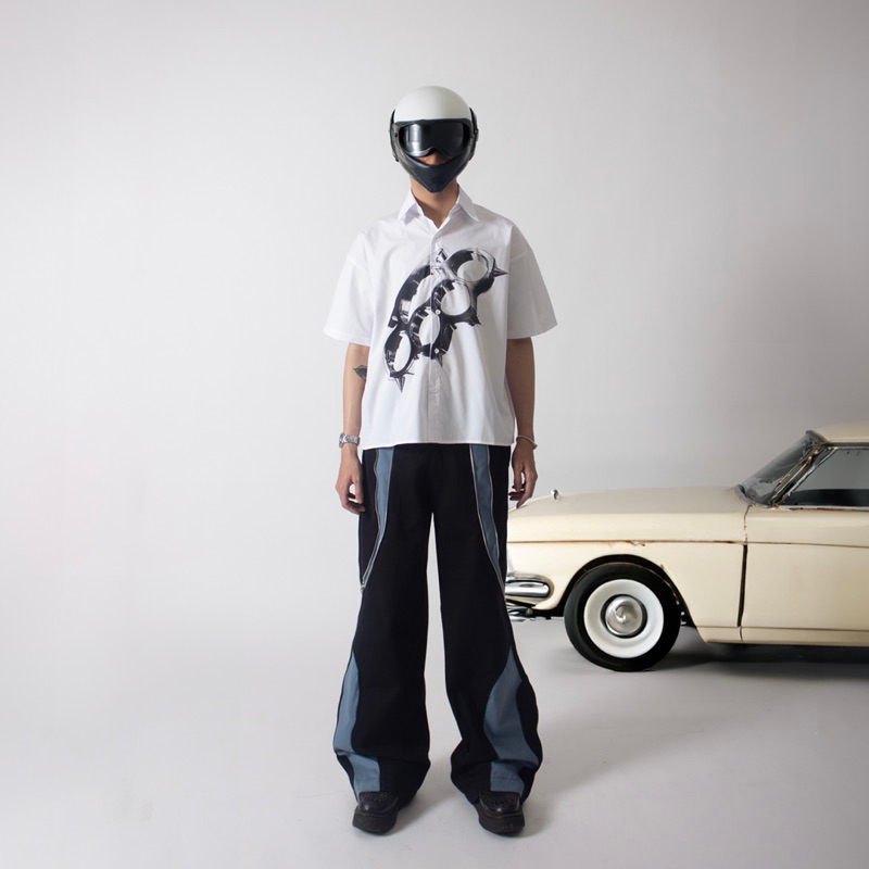 Asylum Knuckles Shirt | Áo Sơ Mi Boxy Crop Unisex