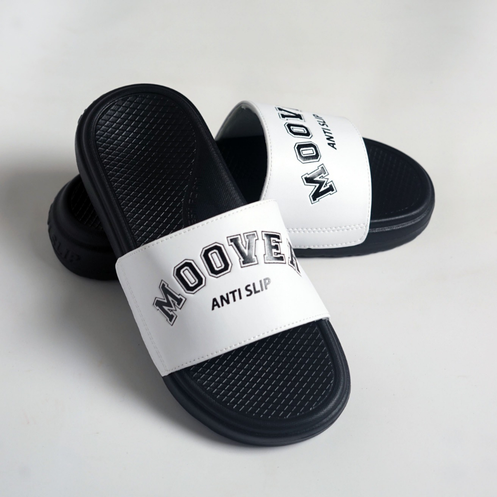 Dép quai ngang nam nữ MOOVER ANTI SLIP, thiết kế thời trang, êm chân, bền nhẹ, đế cao su, phù hợp mọi phong cách