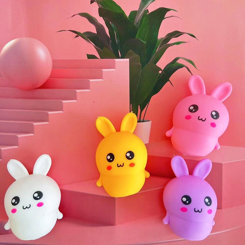 Đồ Chơi Squishy Thỏ Con Bóp Mềm, Squishy Giảm Stress Hình Thỏ Con Dễ Thương Xua Tan Căng Thẳng