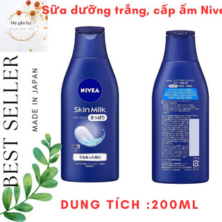 SỮA DƯỠNG THỂ DƯỠNG ẨM, GIẢM NGỨA DA NIVEA SKIN MILK REFRESHING 200gr NHẬT BẢN