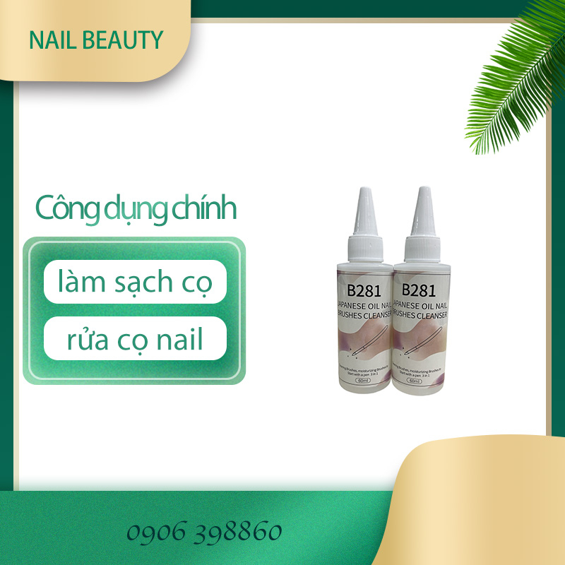 Nước rửa cọ B281 chai 60ml, dầu rửa cọ