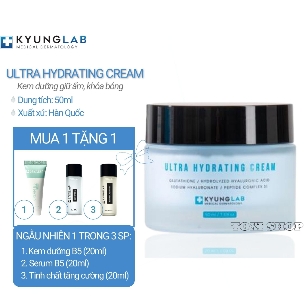 Kem dưỡng ẩm KyungLab, kem khóa ẩm, cấp ẩm, khóa bóng Ultra Hydrating Cream 50ml dưỡng trắng da, phục hồi da
