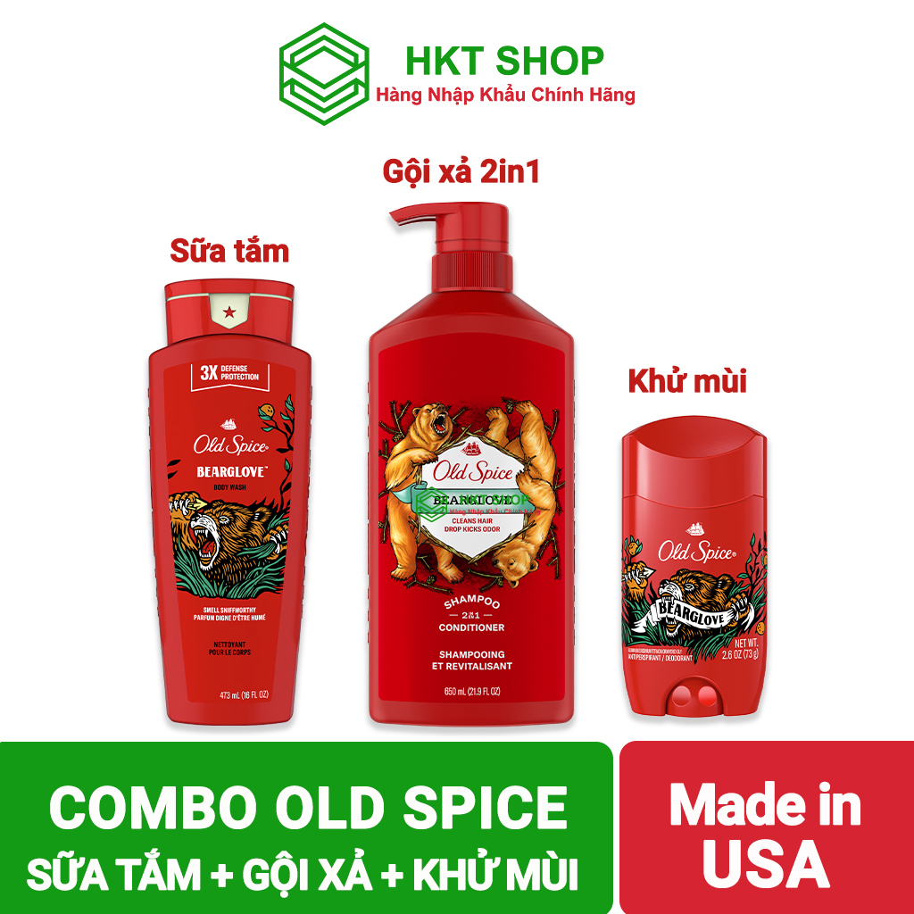 [USA] Combo Old Spice Bearglove_HKT Shop