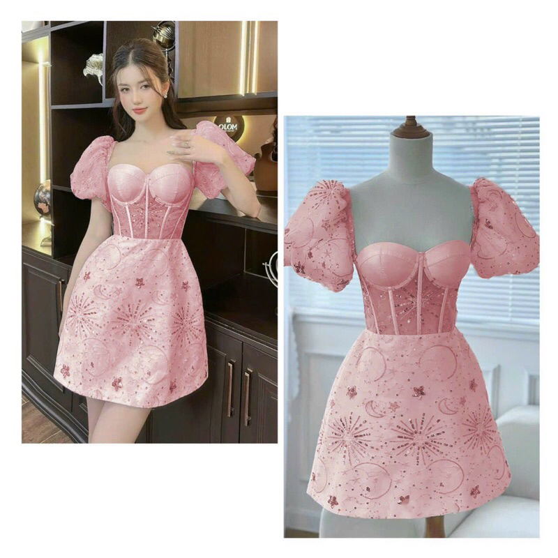 SIZE>62KG ĐẦM LƯỚI THÊU SAO CAO CẤP