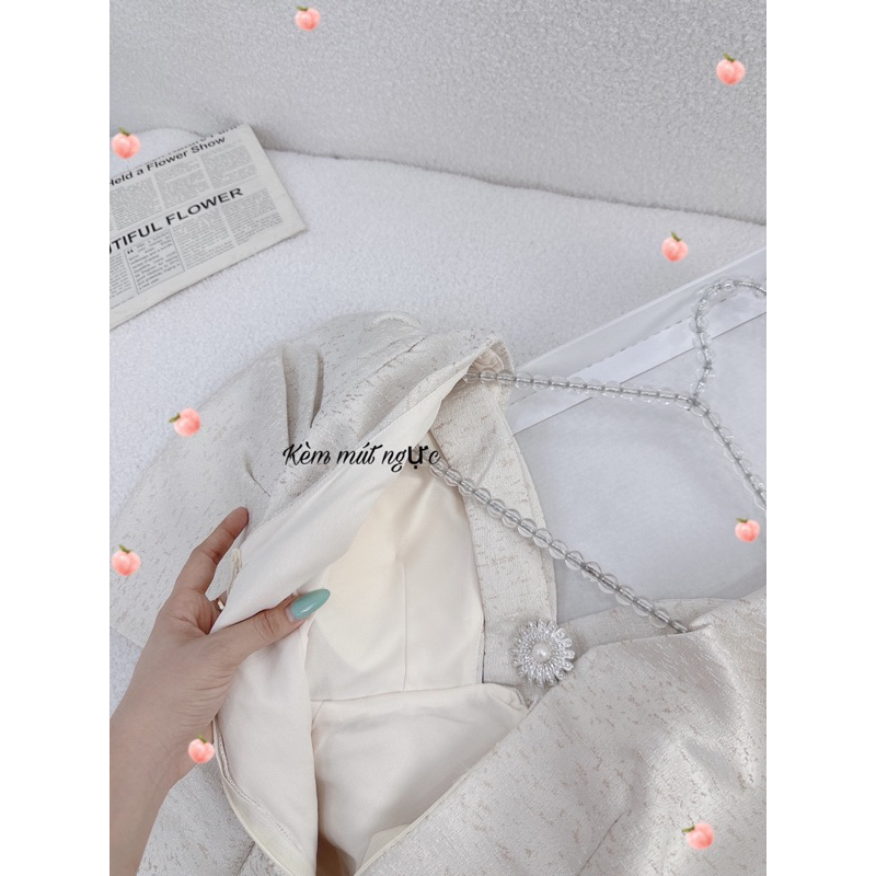 Đầm tapta chéo ngực