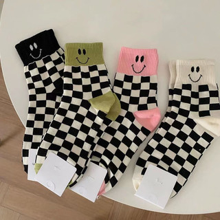 Tất vớ vải cotton co giãn thời trang Hàn Quốc