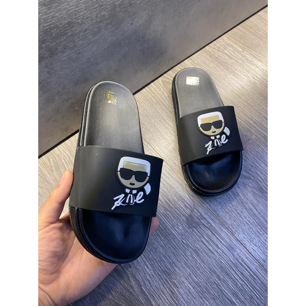 Dép trẻ em karl hoạt hình quai ngang cho bé từ 4 đến 14 tuổi - full sz 26 - 35