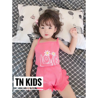 bộ 2 dây cotton bé gái 2-5 tuổi